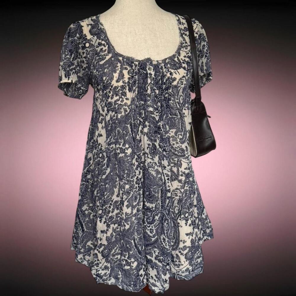 Coquette paisley feminine tie back babydoll dress - Kimchi Blue